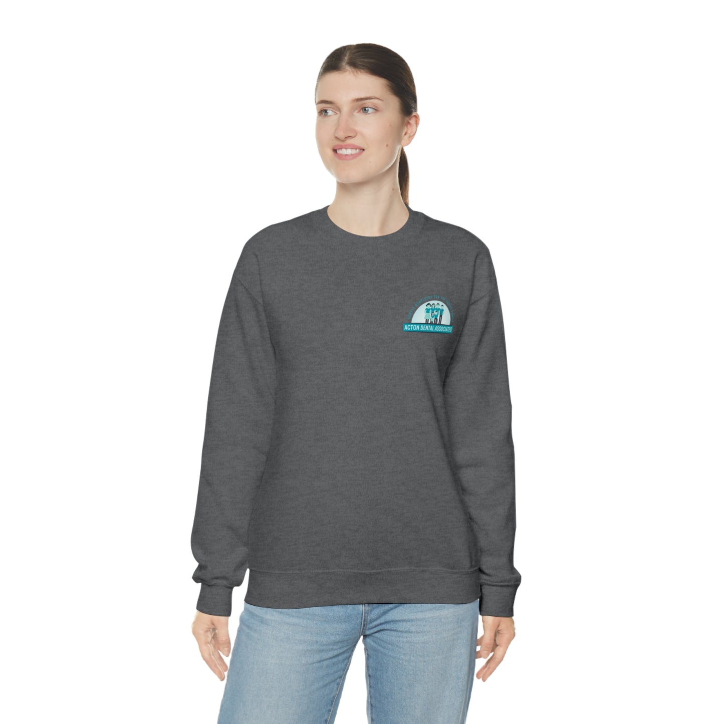 Front and back logo with no QR code womens Unisex Heavy Blend™ Crewneck Sweatshirt