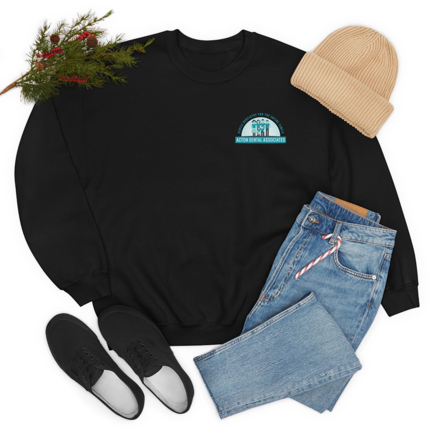 Front and back logo with no QR code womens Unisex Heavy Blend™ Crewneck Sweatshirt