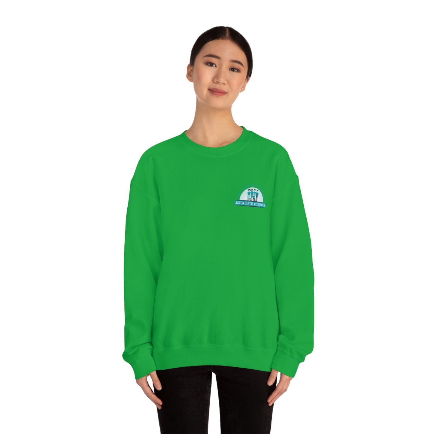 Front and back logo with no QR code womens Unisex Heavy Blend™ Crewneck Sweatshirt