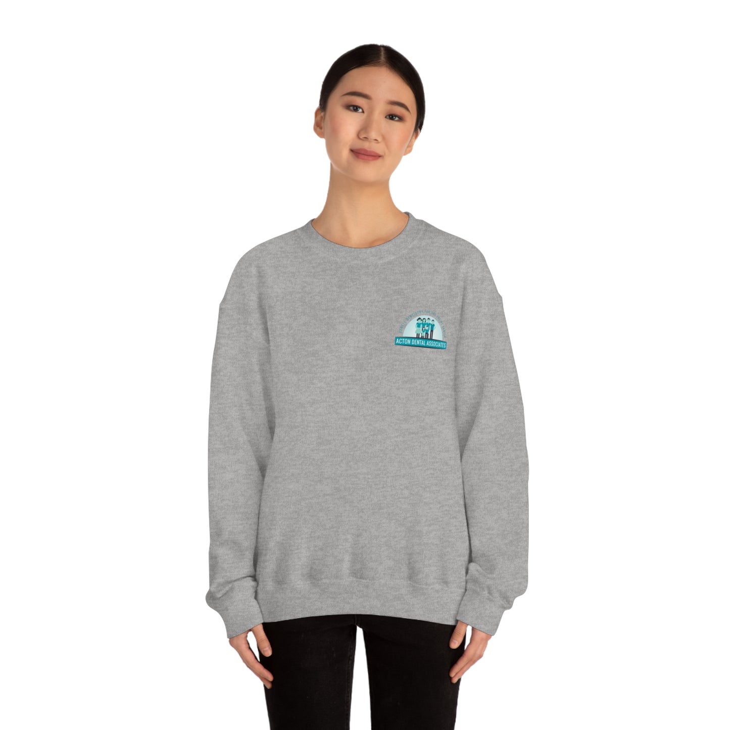 Front and back logo with no QR code womens Unisex Heavy Blend™ Crewneck Sweatshirt
