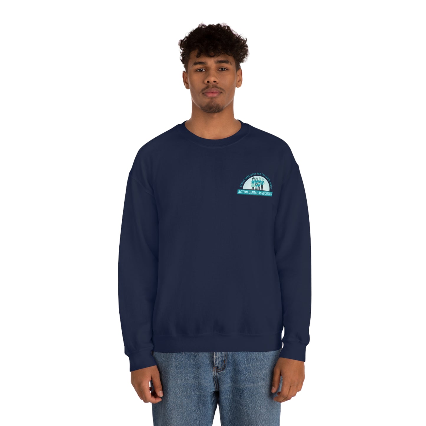 Front and back logo with no QR code womens Unisex Heavy Blend™ Crewneck Sweatshirt
