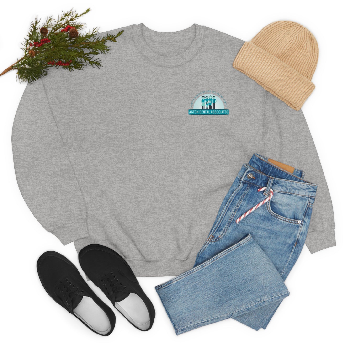 Front and back logo with no QR code womens Unisex Heavy Blend™ Crewneck Sweatshirt