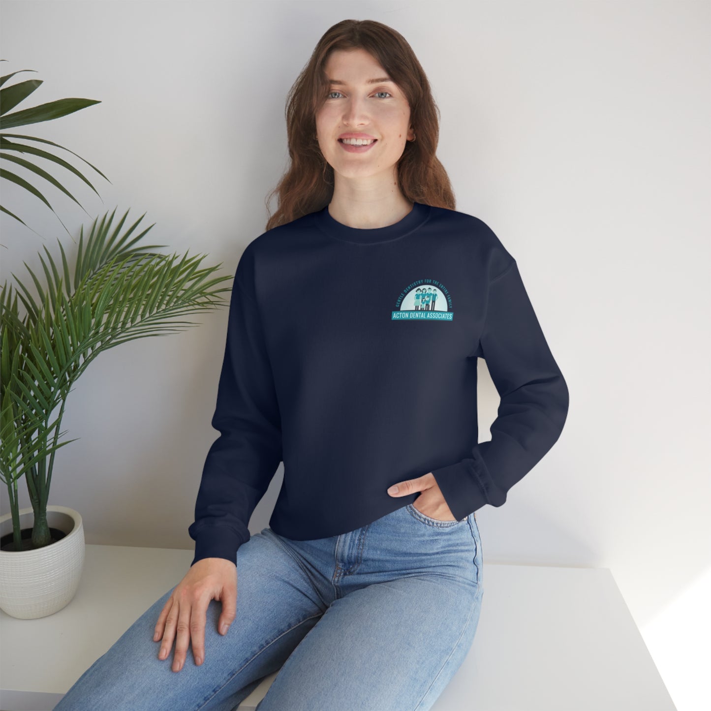 Front and back logo with no QR code womens Unisex Heavy Blend™ Crewneck Sweatshirt