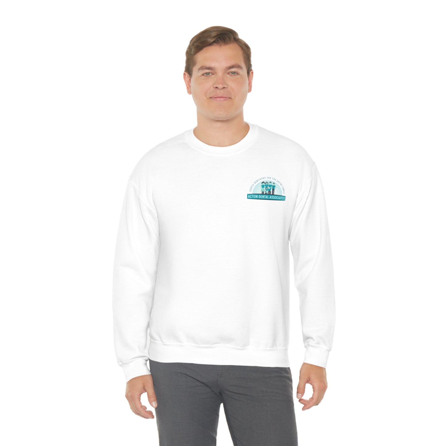 Front and back logo with no QR code womens Unisex Heavy Blend™ Crewneck Sweatshirt
