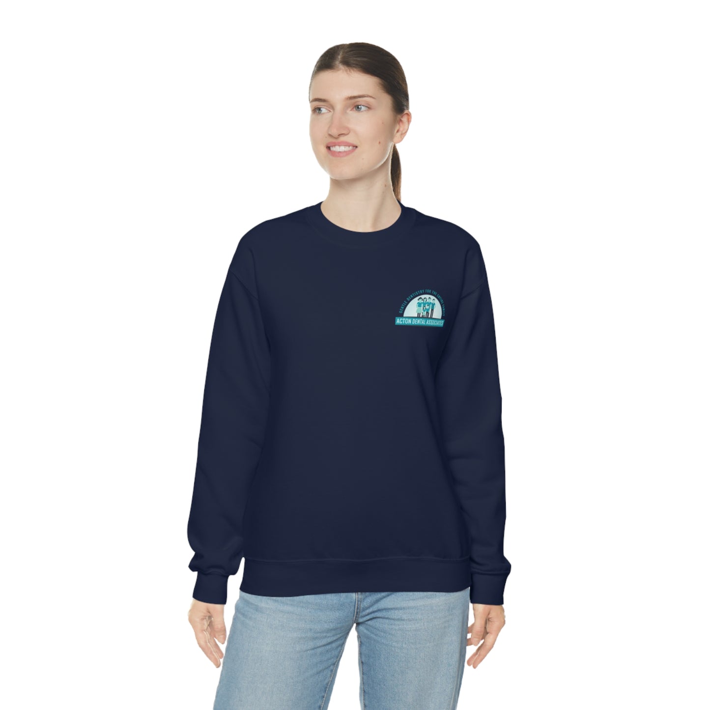 Front and back logo with no QR code womens Unisex Heavy Blend™ Crewneck Sweatshirt