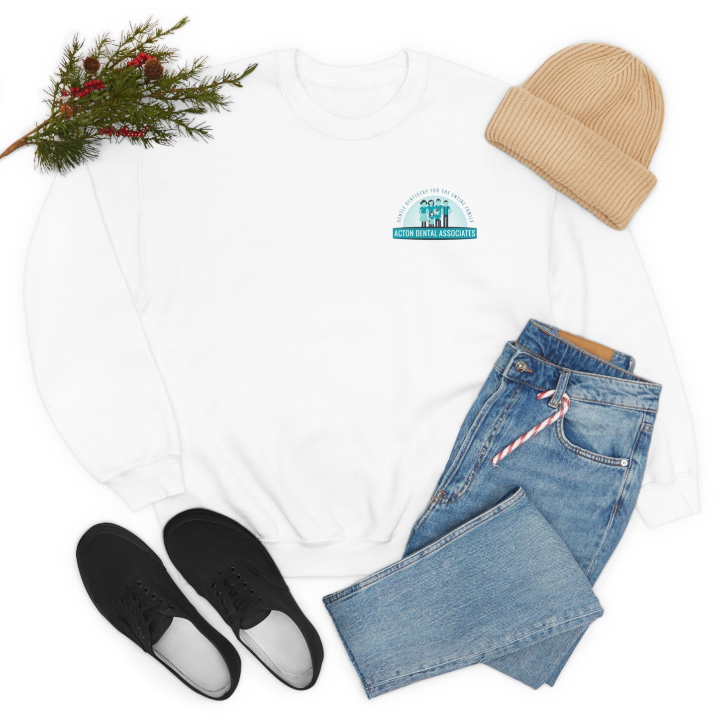 Front and back logo with no QR code womens Unisex Heavy Blend™ Crewneck Sweatshirt