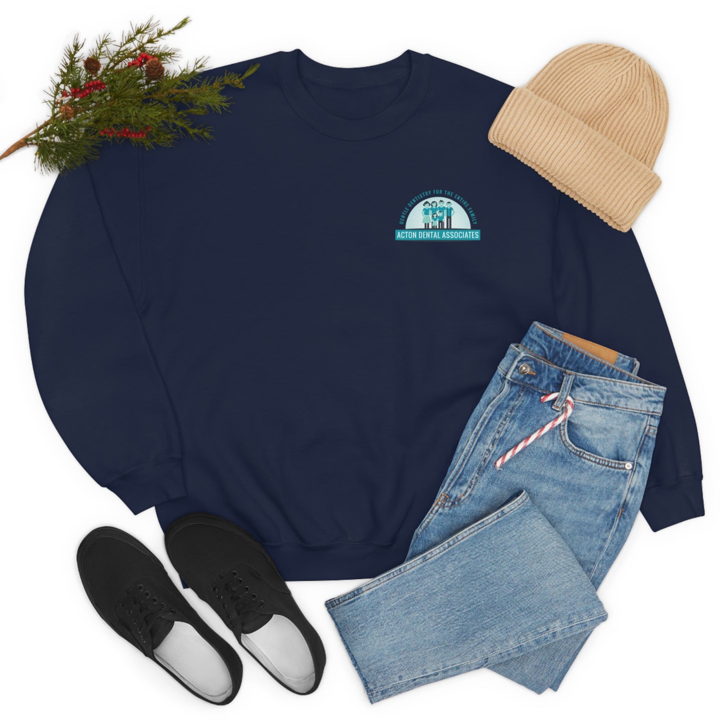 Front and back logo with no QR code womens Unisex Heavy Blend™ Crewneck Sweatshirt