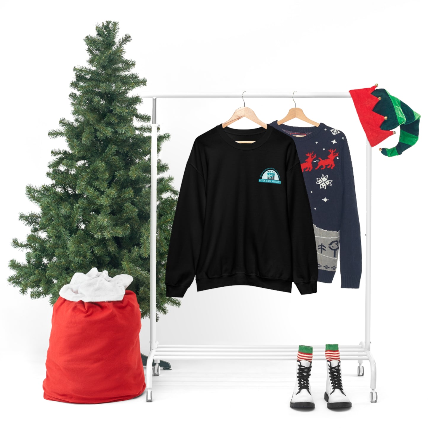 Front and back logo with no QR code womens Unisex Heavy Blend™ Crewneck Sweatshirt