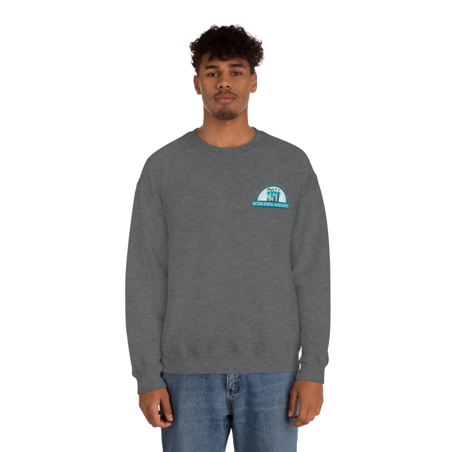 Front and back logo with no QR code womens Unisex Heavy Blend™ Crewneck Sweatshirt