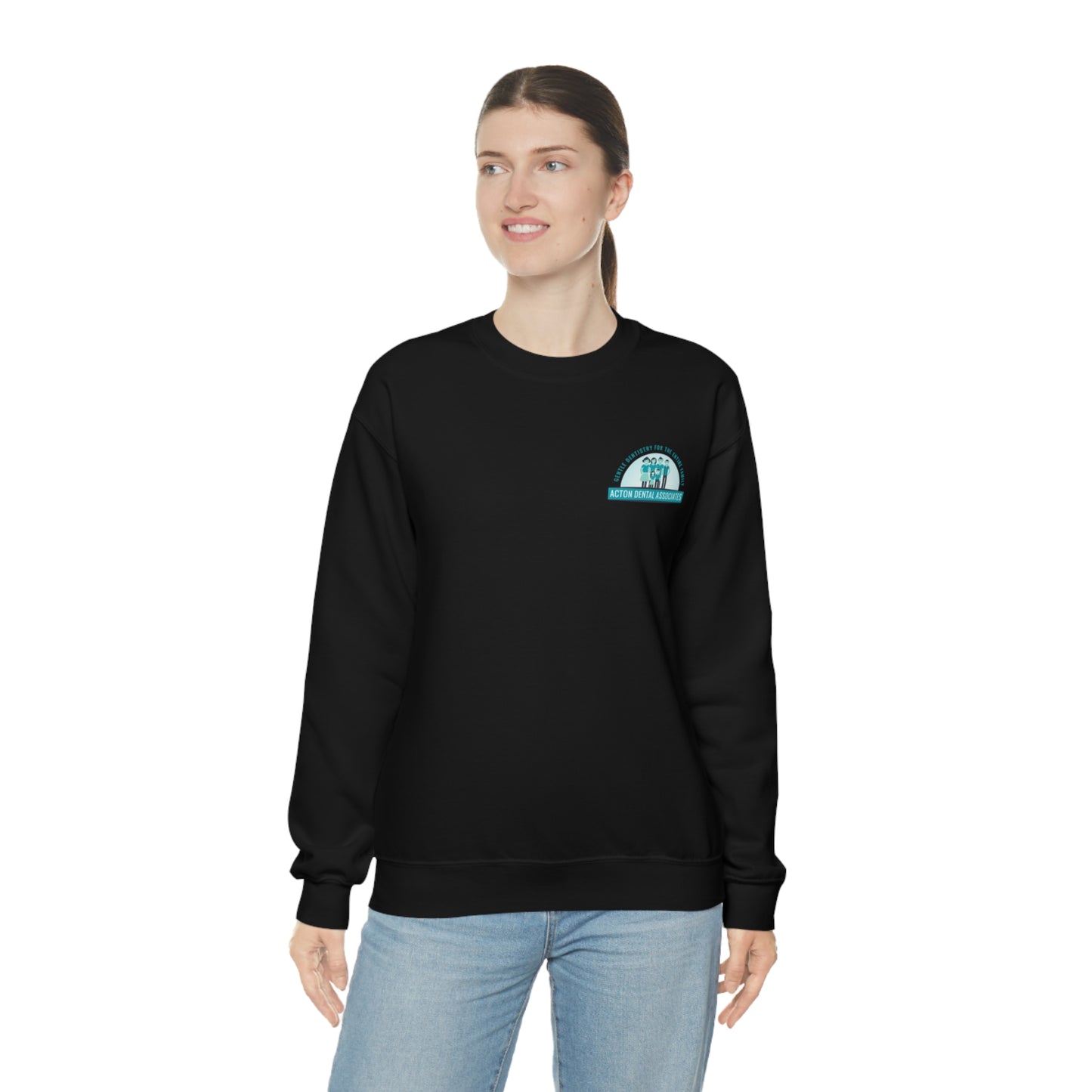 Front and back logo with no QR code womens Unisex Heavy Blend™ Crewneck Sweatshirt