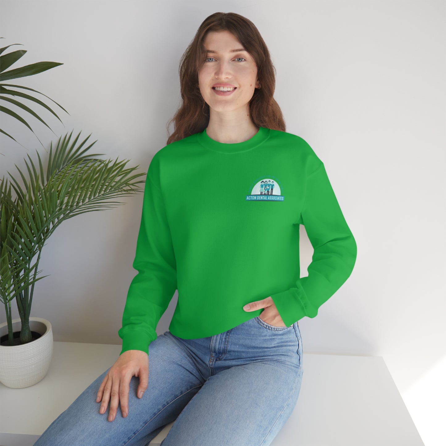 Front and back logo with no QR code womens Unisex Heavy Blend™ Crewneck Sweatshirt