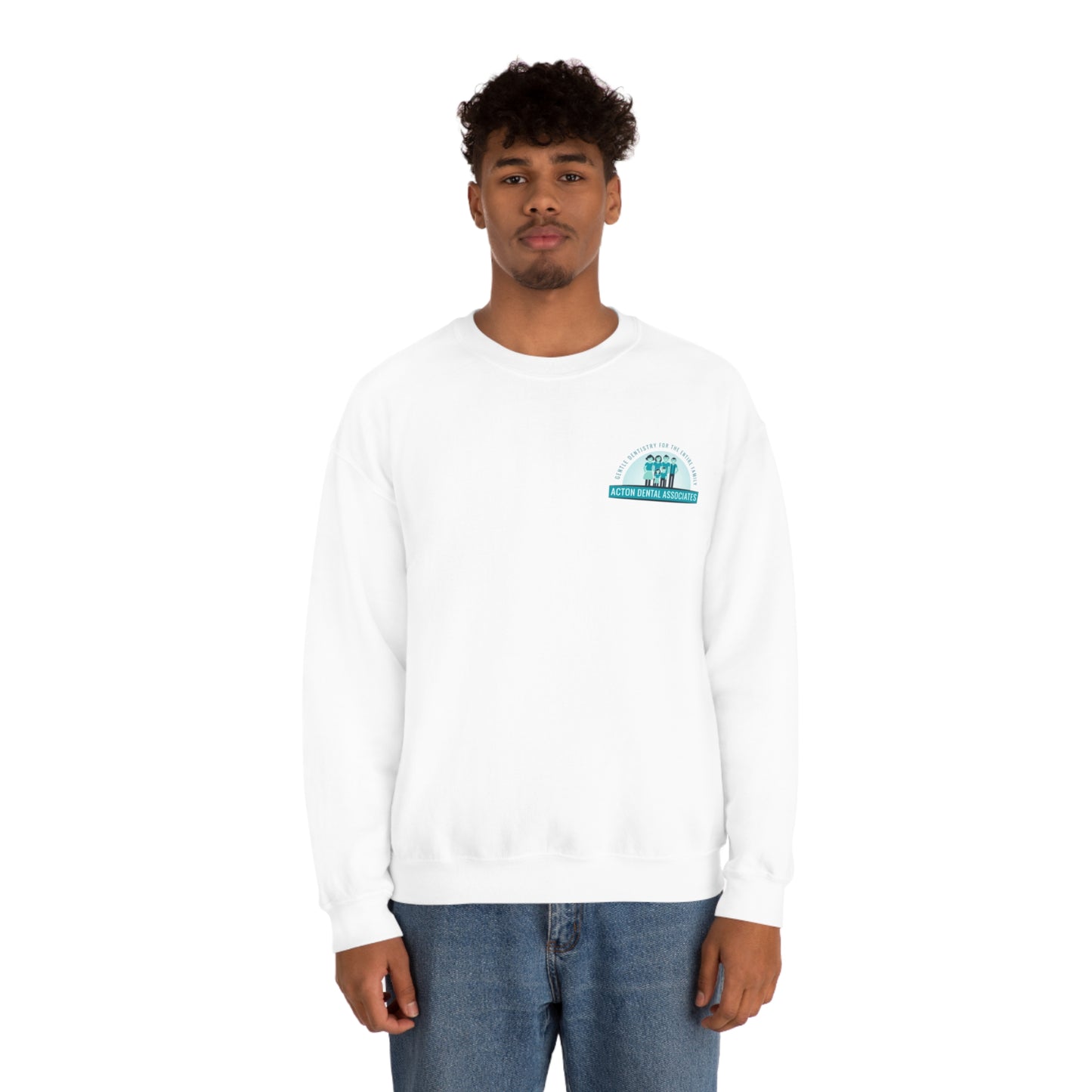 Front and back logo with no QR code womens Unisex Heavy Blend™ Crewneck Sweatshirt