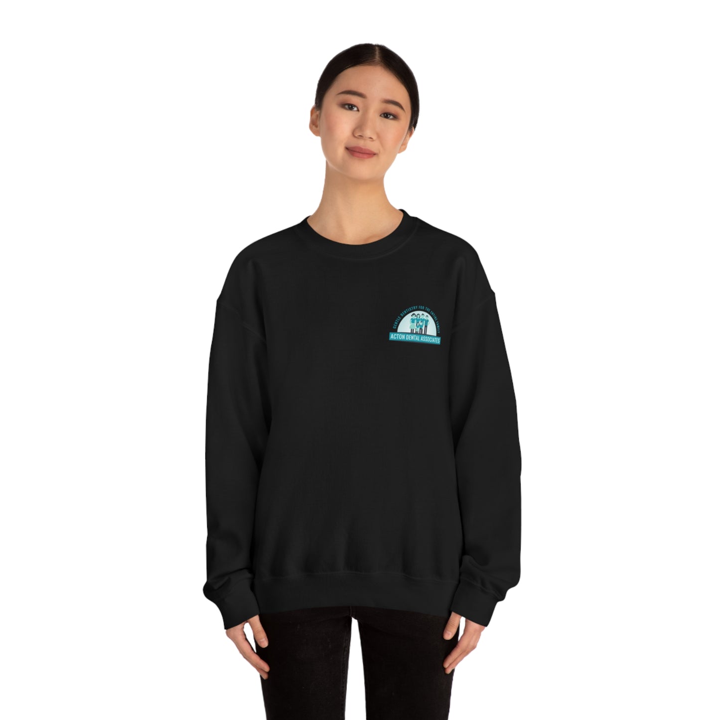 Front and back logo with no QR code womens Unisex Heavy Blend™ Crewneck Sweatshirt