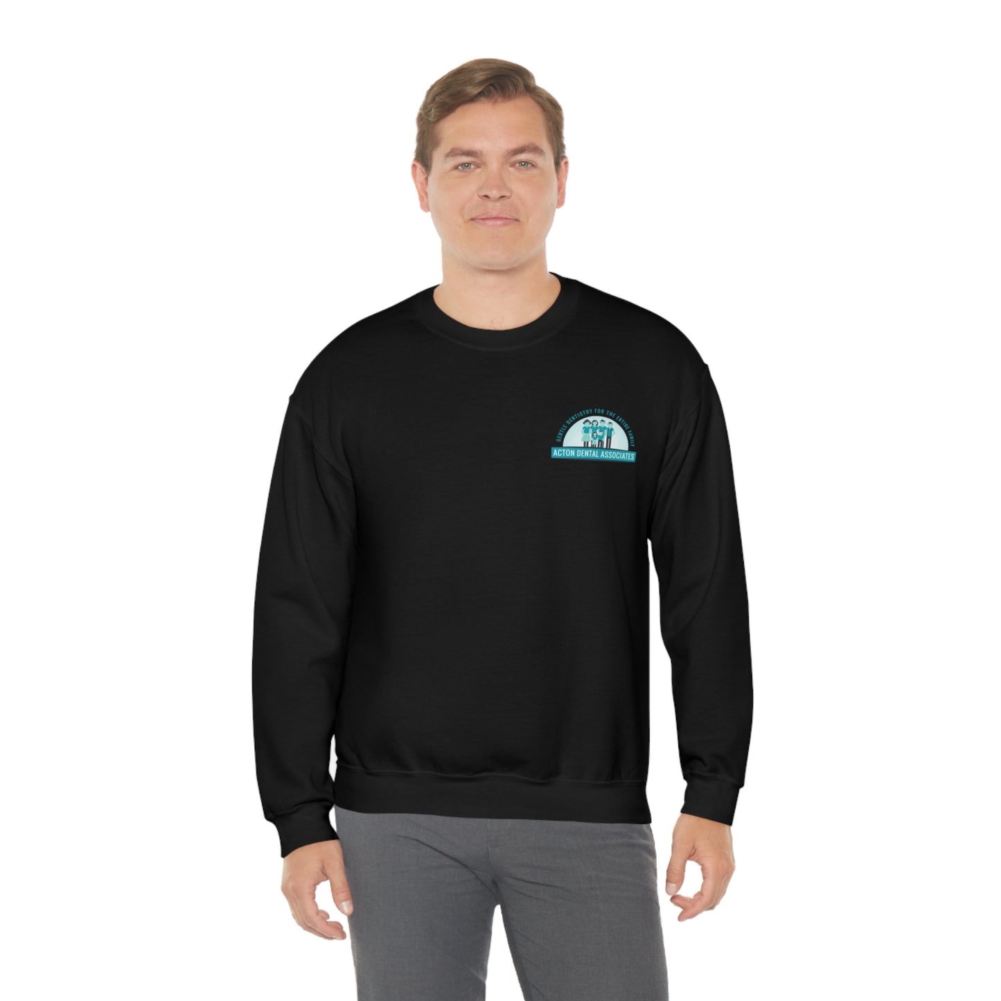Front and back logo with no QR code womens Unisex Heavy Blend™ Crewneck Sweatshirt