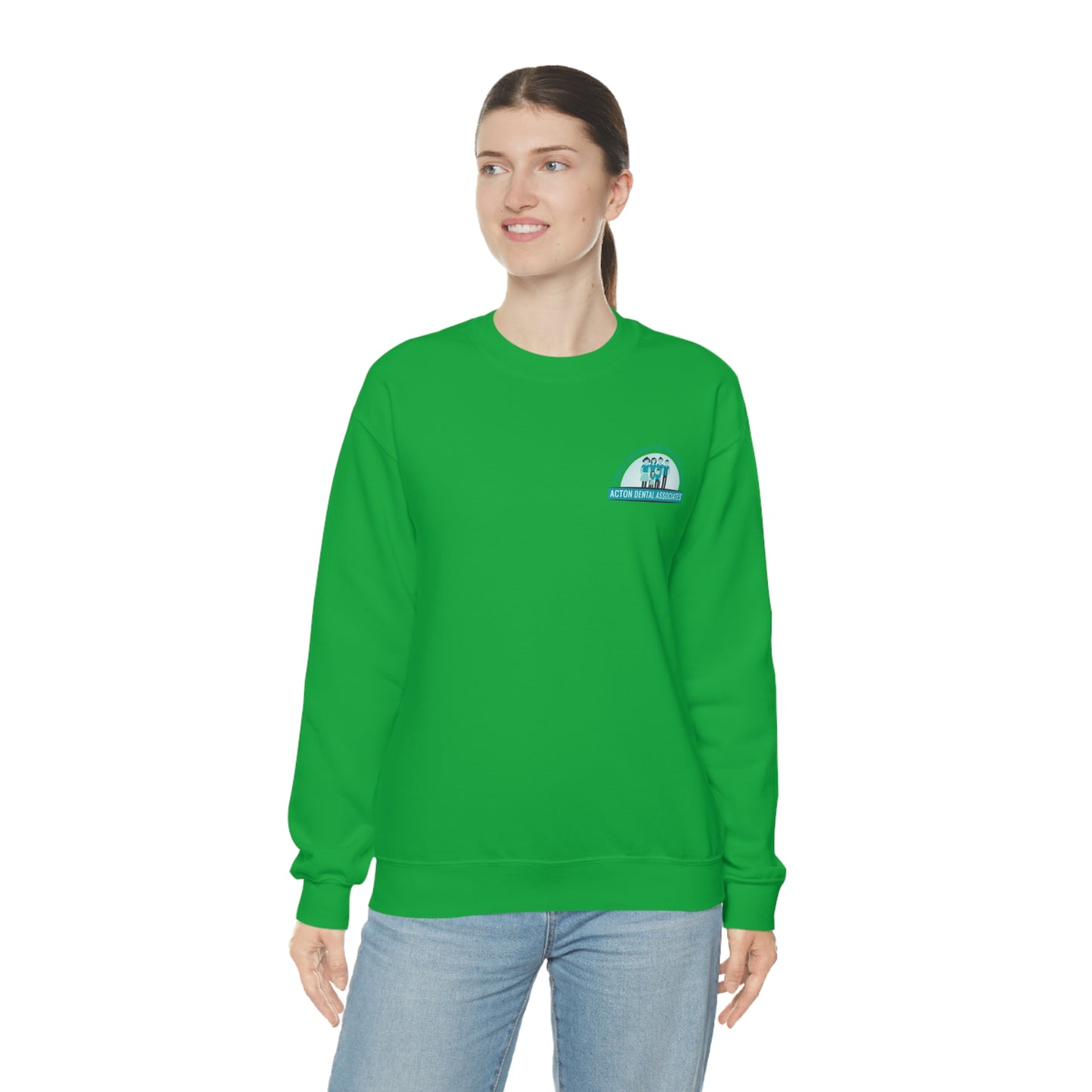 Front and back logo with no QR code womens Unisex Heavy Blend™ Crewneck Sweatshirt
