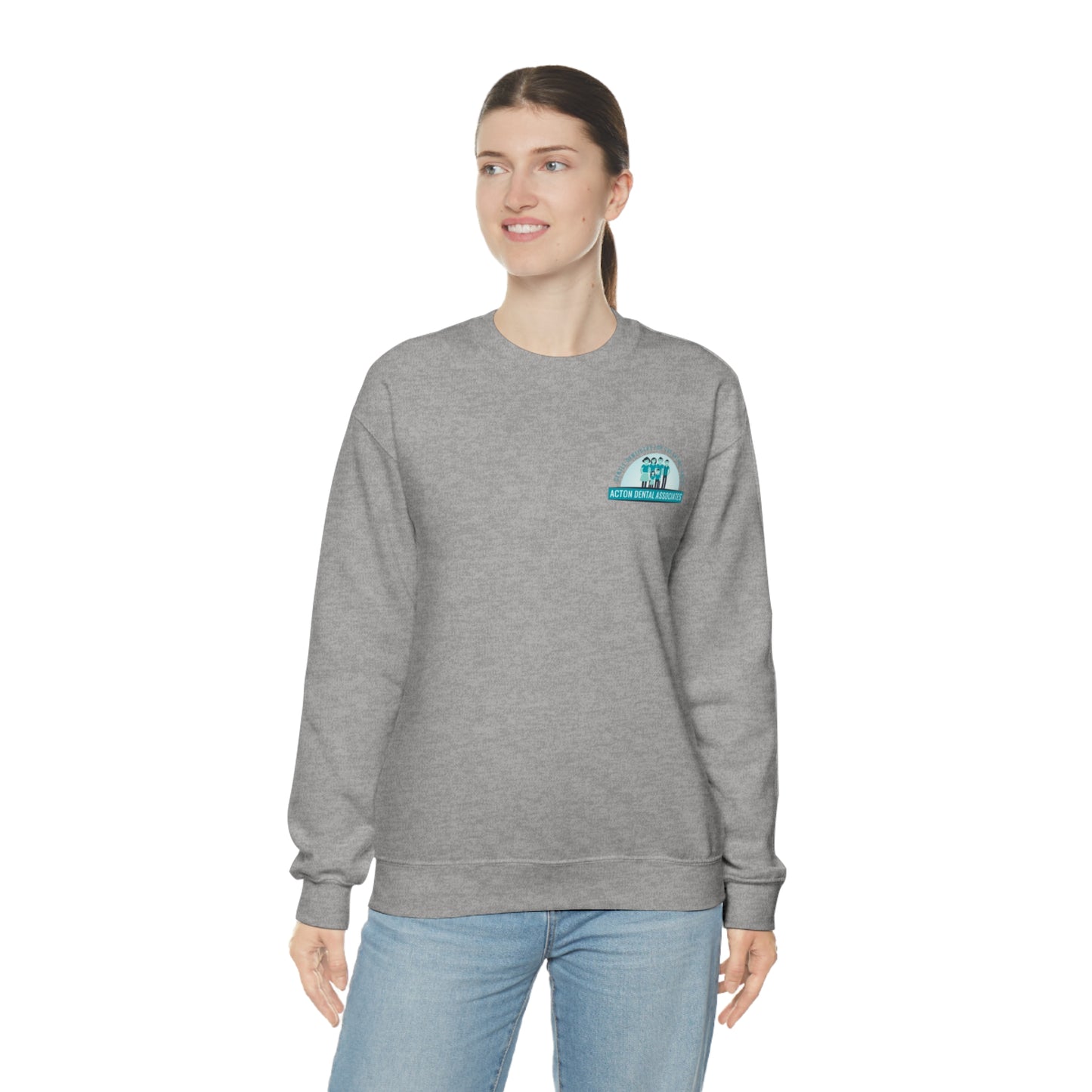 Front and back logo with no QR code womens Unisex Heavy Blend™ Crewneck Sweatshirt
