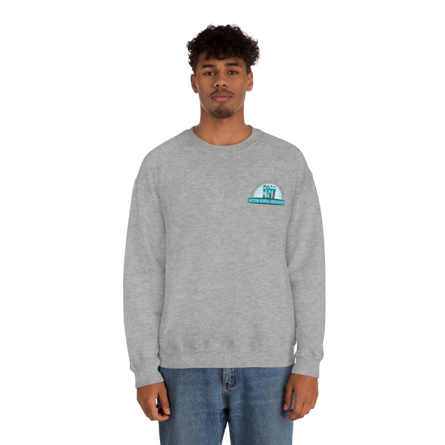 Front and back logo with no QR code womens Unisex Heavy Blend™ Crewneck Sweatshirt
