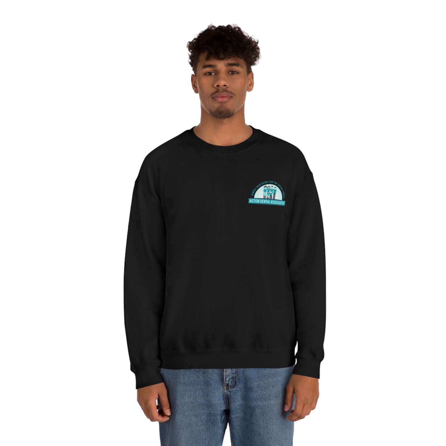 Front and back logo with no QR code womens Unisex Heavy Blend™ Crewneck Sweatshirt