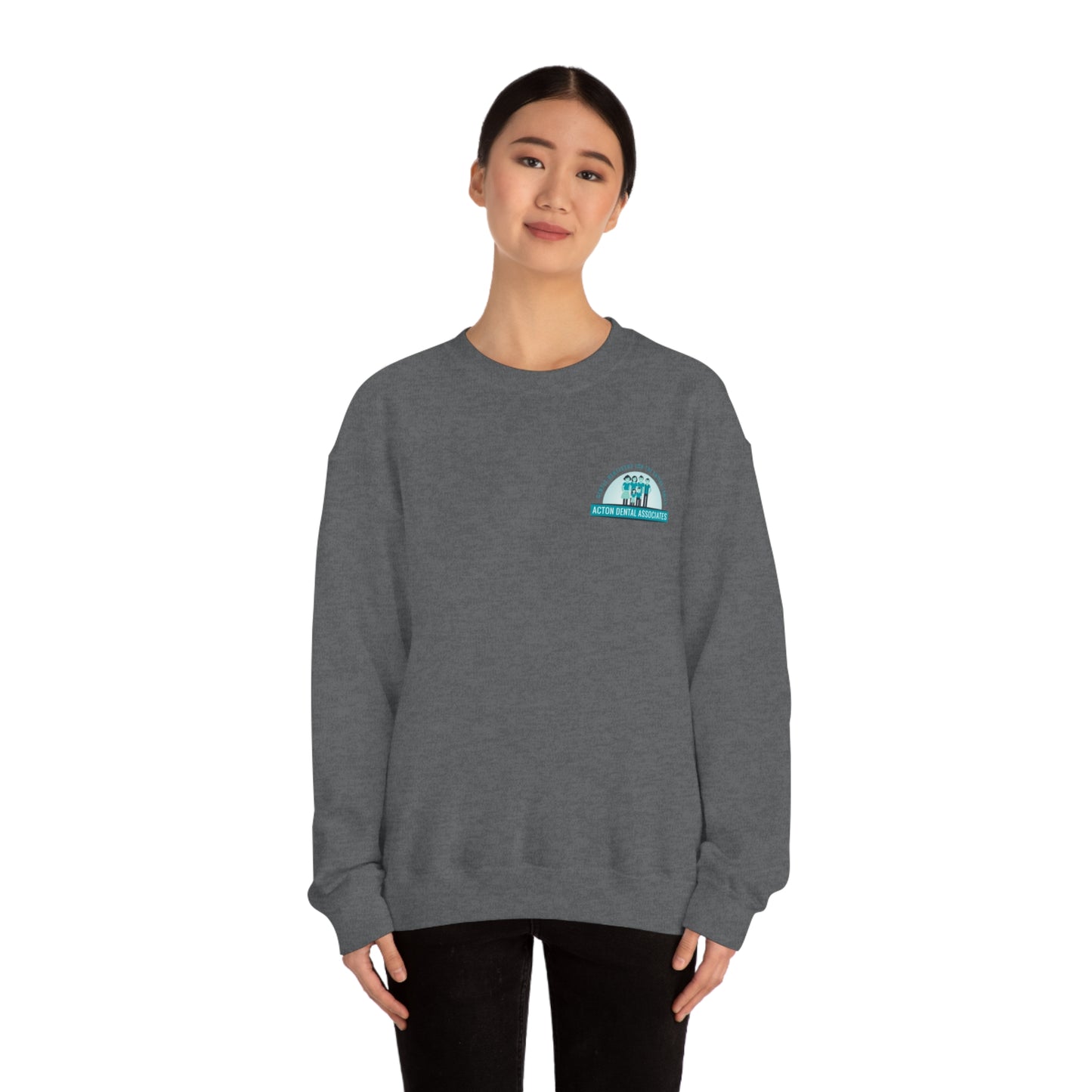 Front and back logo with no QR code womens Unisex Heavy Blend™ Crewneck Sweatshirt