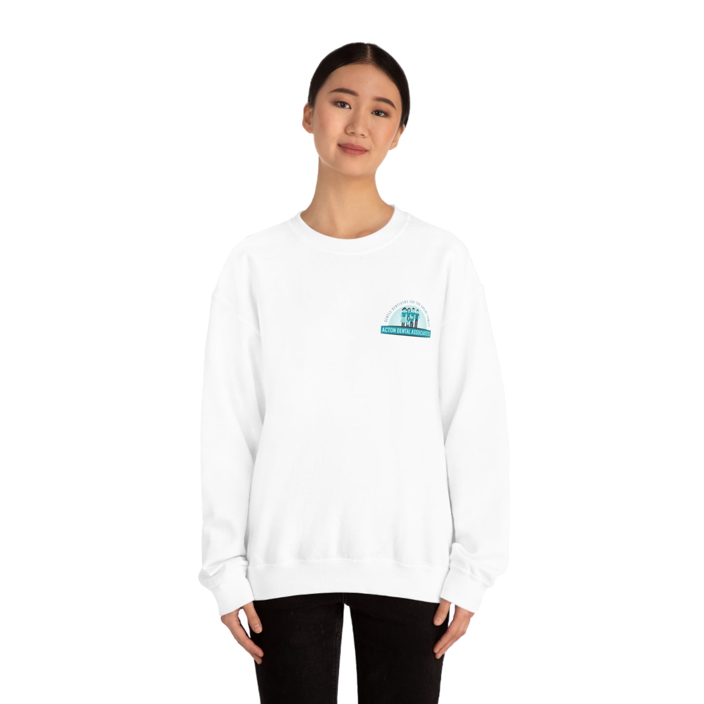 Front and back logo with no QR code womens Unisex Heavy Blend™ Crewneck Sweatshirt